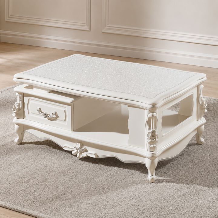 Bàn Sofa Tân Cổ Điển Mặt Đá Nhập Khẩu HHP-BSF62070-13 Cao Cấp