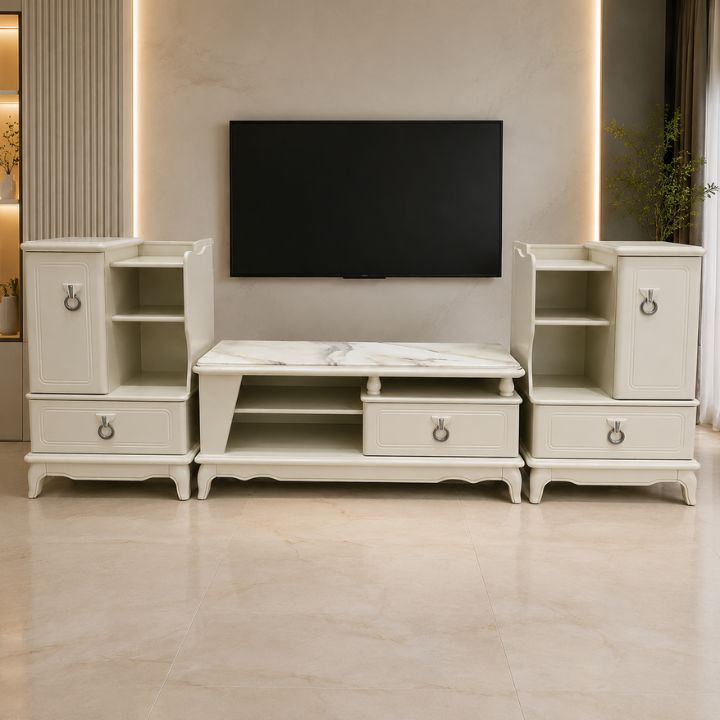 Kệ Tivi Phòng Khách Mặt Kính Nhập Khẩu HHP-TV001-24 Cao Cấp
