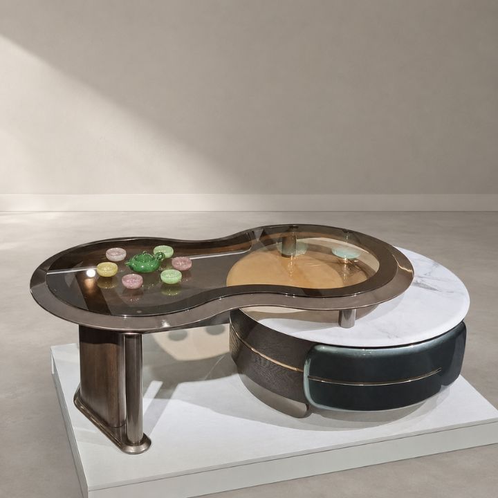 Bàn Sofa Mặt Đá Tinh Tế HHP-BSF M55-15 Thiết Kế Độc Lạ