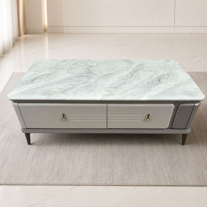 Bàn Sofa Mặt Đá Xám Nhập Khẩu HHP-BSF292-13 Thiết Kế Bắc Âu Hiện Đại