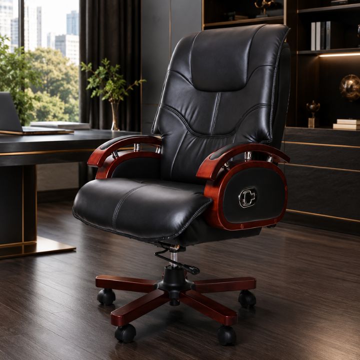 Ghế Giám Đốc Lưng Cao GGD 177-L1 Đệm Dày Da PU Mềm Mại
