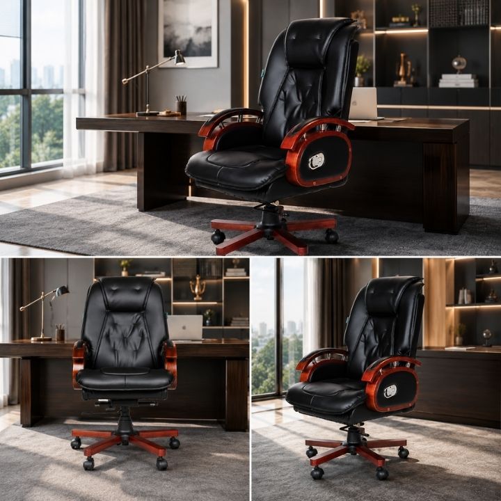 Ghế Văn Phòng Lãnh Đạo GGD188-U1 Lưng Cao, Đệm Êm, Xoay 360, Ngả Thoải Mái - Ảnh 6