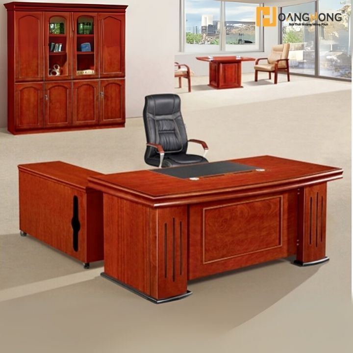 Bàn Lãnh Đạo Nhập Khẩu BGD108-18 Gỗ MDF Cao Cấp Kiểu Dáng Chữ Nhất Tinh Tế Và Sang Trọng