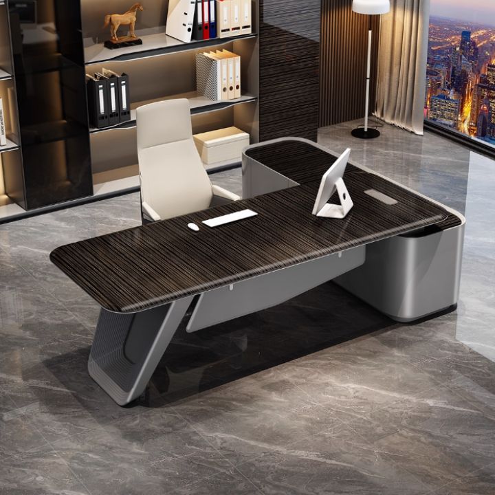 Bàn Giám Đốc Nhập Khẩu Cao Cấp Có Đèn LED DA2220-22 Khóa Vân Tay, Ngăn Tủ Tiện Ích  Thiết Kế Sang Trọng Cho Lãnh Đạo - Ảnh 9