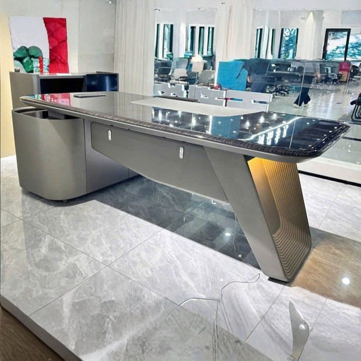 Bàn Giám Đốc Nhập Khẩu Cao Cấp Có Đèn LED DA2220-22 Khóa Vân Tay, Ngăn Tủ Tiện Ích  Thiết Kế Sang Trọng Cho Lãnh Đạo - Ảnh 14