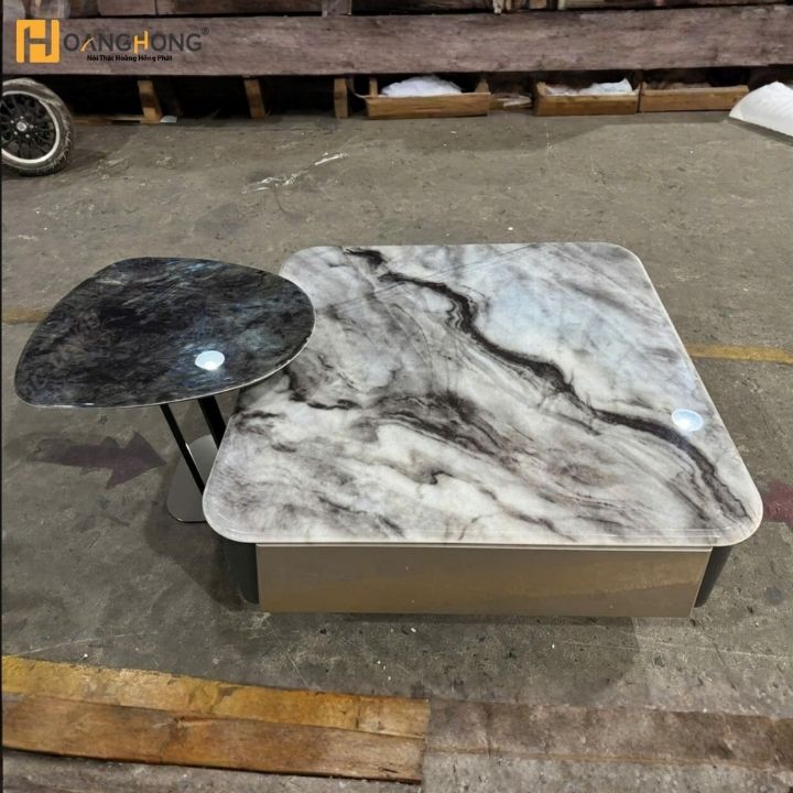 Bàn Sofa Đôi Mặt Đá Marble MT95-C5 Thiết Kế Sang Trọng Giá Hợp Lý