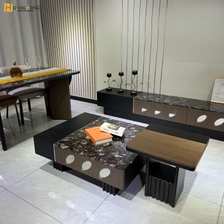 Bàn Trà Sofa Luxury MT 8522 Mặt Đá Marble Cao Cấp Nội Thất Phòng Khách