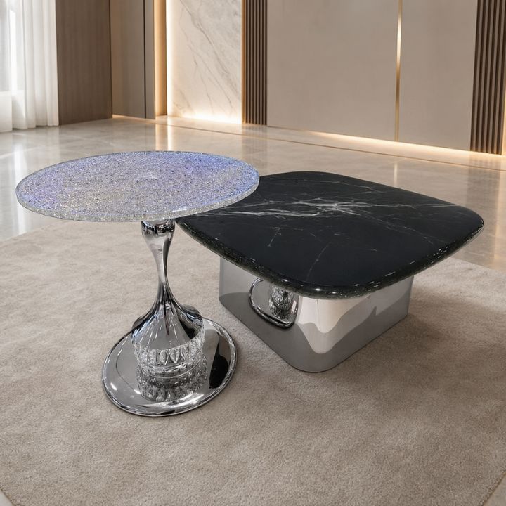 Bàn Sofa Mặt Đá Đen Cao Cấp B604 Kiểu Dáng Hiện Đại Thượng Lưu