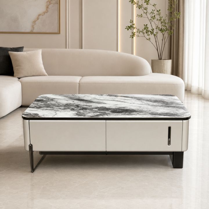 Bàn Sofa Nhập Khẩu Cao Cấp BSF86 Mặt Đá Vân Tự Nhiên Sang Trọng Hiện Đại Cho Phòng Khách