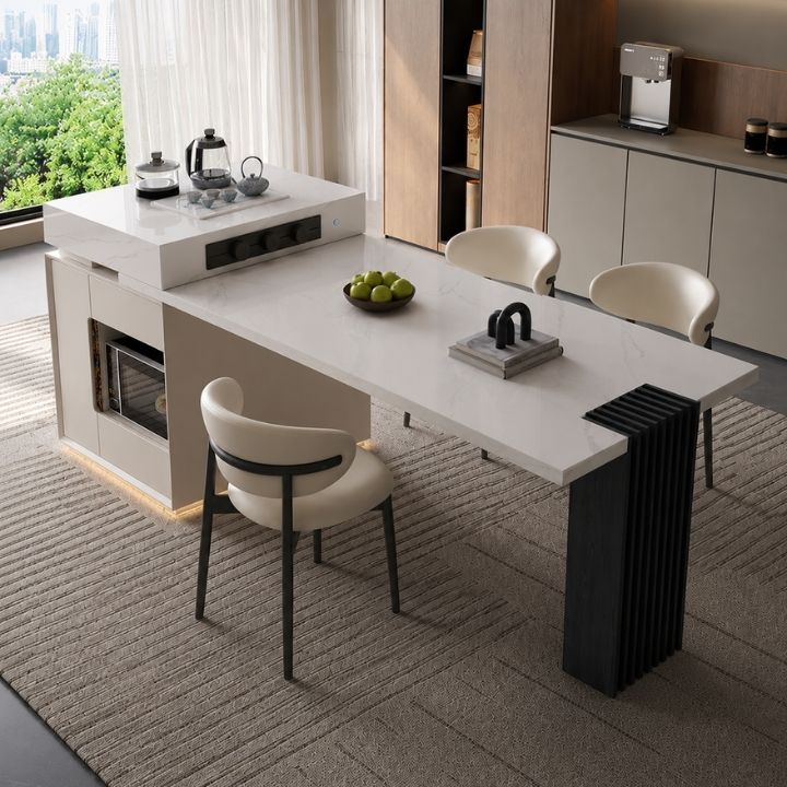 Bàn Đảo Kết Hợp Bàn Ăn Mở Rộng DT753 – Tiện Nghi, Tối Ưu Không Gian Bếp
