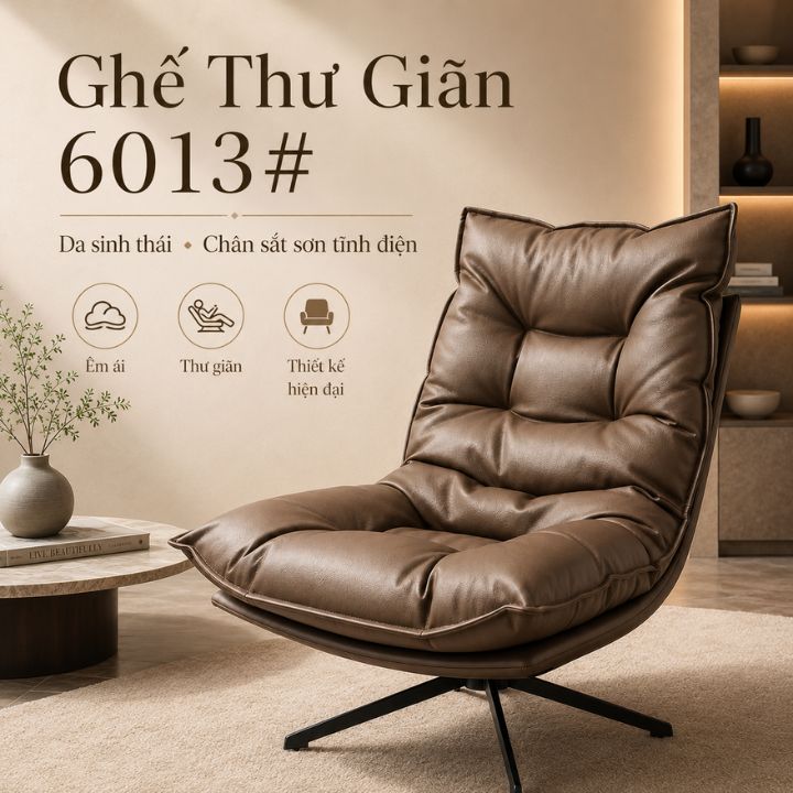 Ghế Thư Giãn 6013# – Êm Ái Cho Góc Nghỉ Ngơi Thêm Sang Trọng
