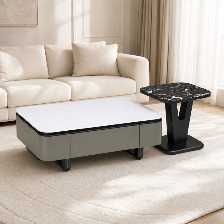 Bàn Sofa Phòng Khách MT-8593 Có Ngăn Chứa Tiện Lợi, Kèm Bàn Phụ Sang Trọng