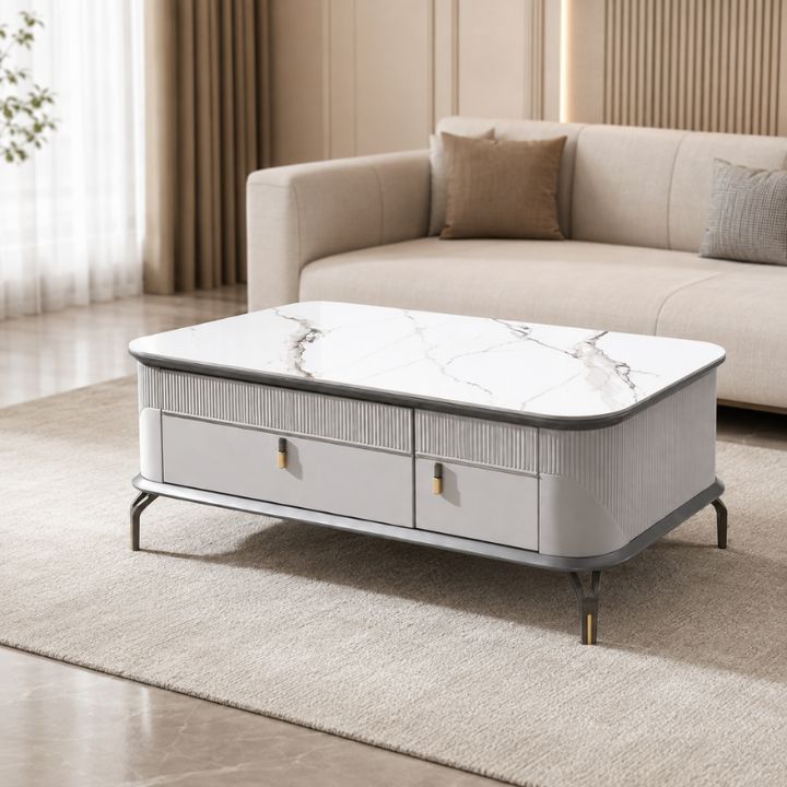 Bàn Sofa Phòng Khách Mặt Đá TV60086-13 Ceramic Sang Trọng