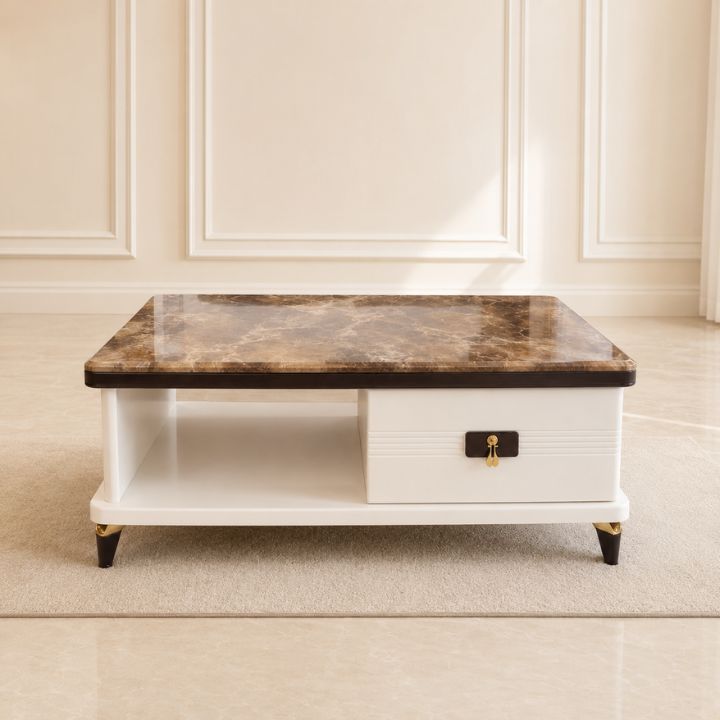 Bàn sofa phòng khách mặt đá nhân tạo BSF81-12 thiết kế bền đẹp tiện lợi
