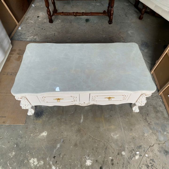 Bàn Trà Tân Cổ Điển Mặt Đá LNI-803-13 Phong Cách Hoàng Gia, 4 Hộc Kéo Tiện Lợi Sang Trọng - Ảnh 3