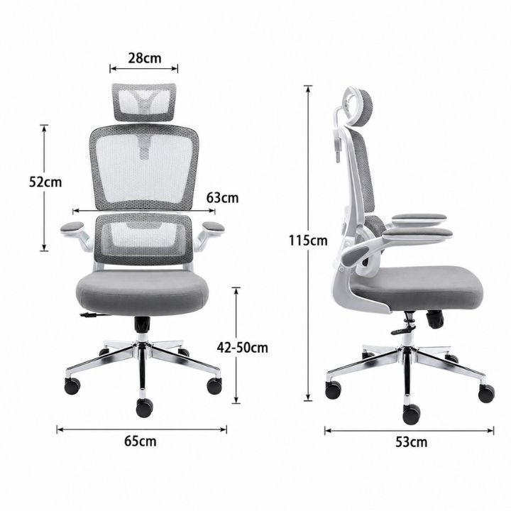 Ghế Văn Phòng Lưng Lưới GVP G527-T6 Công Thái Học Trắng Xám Cao Cấp - Ảnh 9