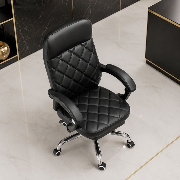 Ghế Xoay Văn Phòng GVP G526 Bọc Simili Có Gác Chân Cao Cấp - Ảnh 4