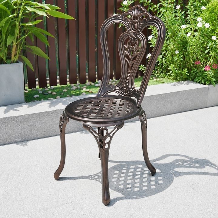 Ghế Nhôm Đúc Ngoài Trời Lưng Cao Cổ Điển AV002 - Ảnh 3