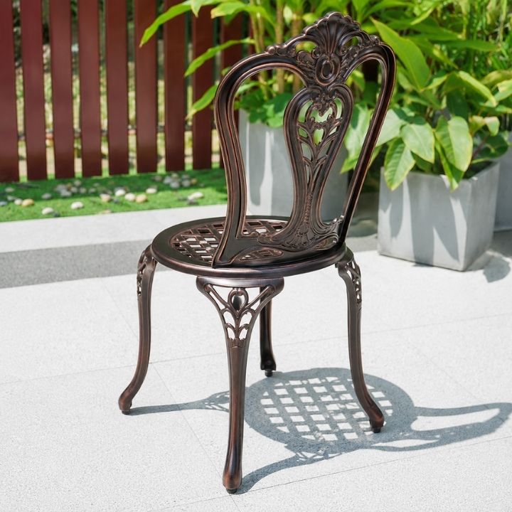 Ghế Nhôm Đúc Ngoài Trời Lưng Cao Cổ Điển AV002 - Ảnh 5