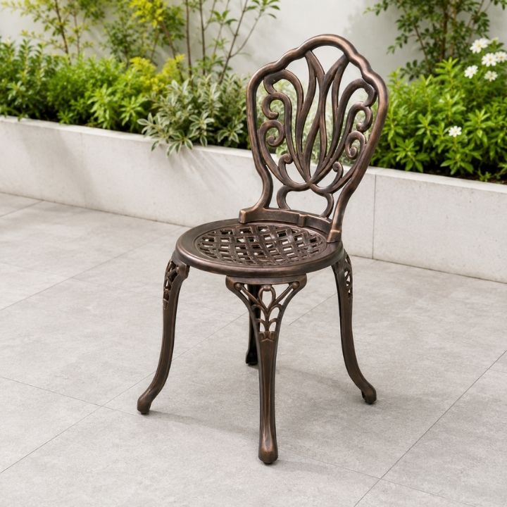 Ghế Ban Công Nhôm Đúc Hoa Tulip Cổ Điển AV01 Cao Cấp - Ảnh 3