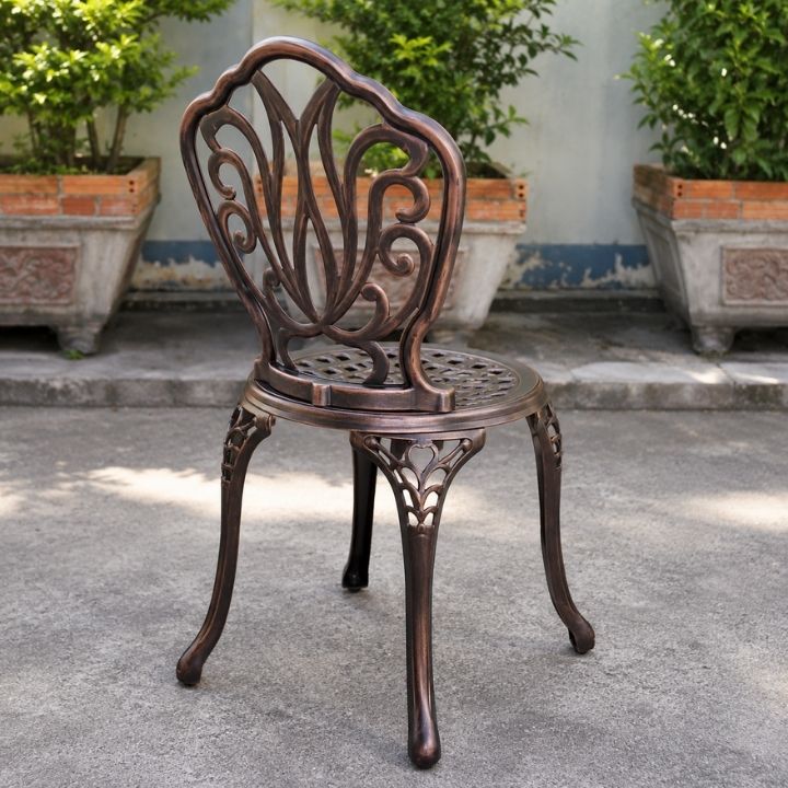 Ghế Ban Công Nhôm Đúc Hoa Tulip Cổ Điển AV01 Cao Cấp - Ảnh 5