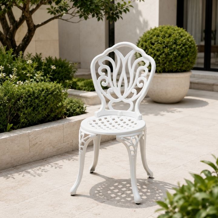 Ghế Ban Công Nhôm Đúc Hoa Tulip Cổ Điển AV01 Cao Cấp - Ảnh 6