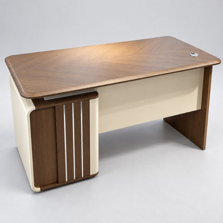 Bàn Giám Đốc BLV 1989 – Bàn Làm Việc MDF Sơn PU, Mặt Phủ Veneer