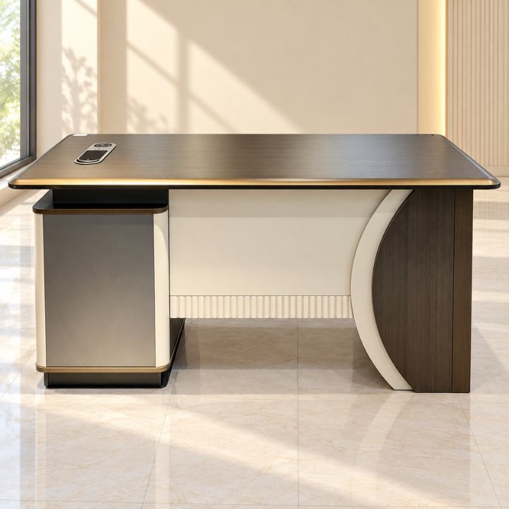 Bàn Giám Đốc BLV 1960 – MDF Sơn PU, Mặt Bàn Phủ Veneer Sang Trọng